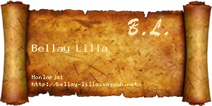 Bellay Lilla névjegykártya